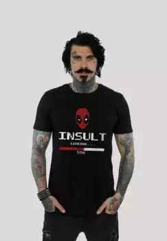Футболка F4NT4STIC "Marvel Deadpool Insult Loading", принт, черный