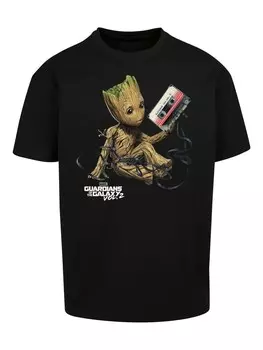 Футболка F4NT4STIC Marvel Guardians Of The Galaxy Vol2 Groot Tape, черный
