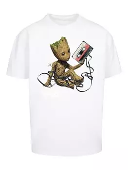 Футболка F4NT4STIC Marvel Guardians Of The Galaxy Vol2 Groot Tape, белый