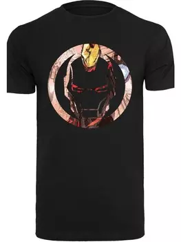 Футболка F4NT4STIC Marvel Iron Man Montage Symbol, черный
