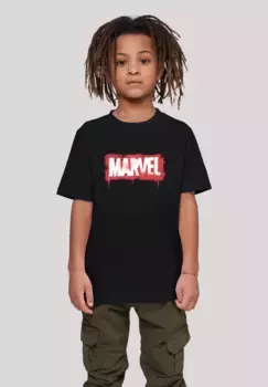 Футболка F4NT4STIC "Marvel Spray Logo", принт, черный