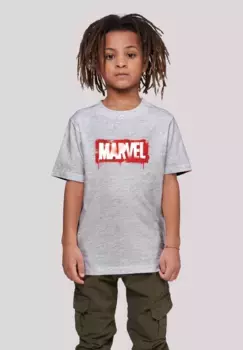 Футболка F4NT4STIC "Marvel Spray Logo", принт, серый