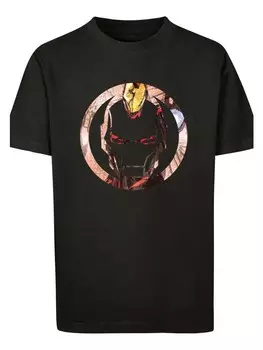 Футболка F4NT4STIC Marvel Superhelden Iron Man Montage Symbol, черный