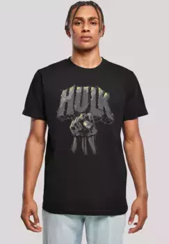 Футболка F4NT4STIC "Marvel Superhero Hulk Punch Logo", принт, черный