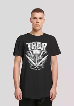 Футболка F4NT4STIC "Marvel Thor Ragnarok Thor Hammer Logo", принт, черный