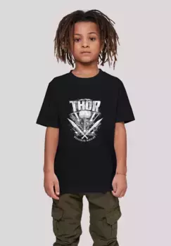 Футболка F4NT4STIC "Marvel Thor Ragnarok Thor Hammer Logo", принт, черный
