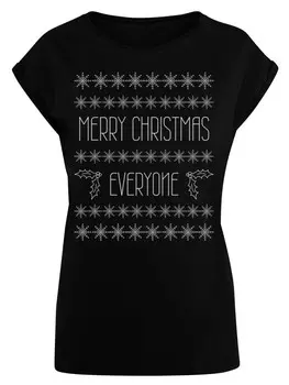 Футболка F4NT4STIC Merry Christmas Everyone Weihnachten, черный