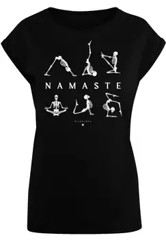 Футболка F4NT4STIC Namaste Yoga Skelett Halloween, черный