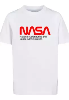 Футболка F4NT4STIC "NASA Aeronautics And Space", унисекс для детей, товары премиум-класса, для мальчиков, девочек, с принтом, белый