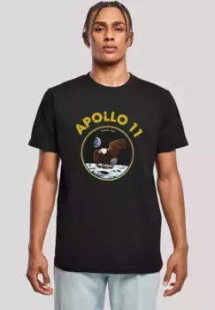 Футболка F4NT4STIC "NASA Classic Moon Landing Black", мужская, премиум-мерч, стандартного кроя, базовая, с принтом, черный