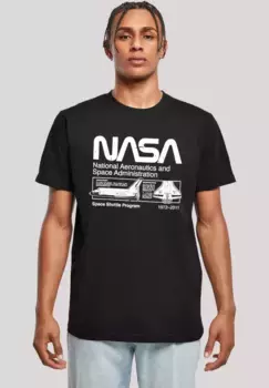 Футболка F4NT4STIC "NASA Classic Space Shuttle Black", мужская, премиум-мерч, стандартного кроя, базовая, с принтом, черный
