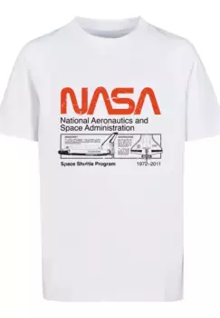 Футболка F4NT4STIC "NASA Classic Space Shuttle White", детский унисекс, товары премиум-класса, для мальчиков, девочек, с принтом, белый