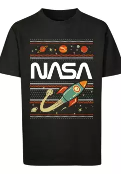 Футболка F4NT4STIC "NASA Fair Isle", дети унисекс, товары премиум-класса, для мальчиков, девочек, с принтом, черный