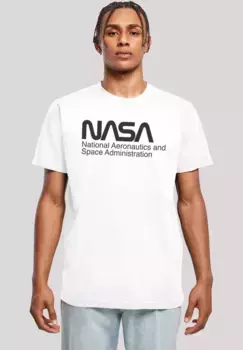 Футболка F4NT4STIC "NASA Logo One Tone", принт, белый