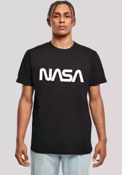 Футболка F4NT4STIC "NASA Modern Logo Black", мужская, премиум-мерч, стандартного кроя, базовая, с принтом, черный