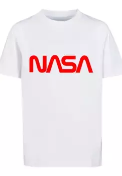 Футболка F4NT4STIC "NASA Modern Logo White", унисекс для детей, товары премиум-класса, для мальчиков, для девочек, с принтом, белый