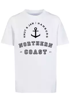 Футболка F4NT4STIC "Northern Coast Knut & Jan Hamburg", принт, белый