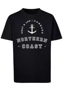 Футболка F4NT4STIC "Northern Coast Knut & Jan Hamburg", принт, черный
