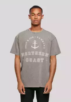 Футболка F4NT4STIC "Northern Coast North Sea Knut & Jan Hamburg", принт, цвет Asphalt