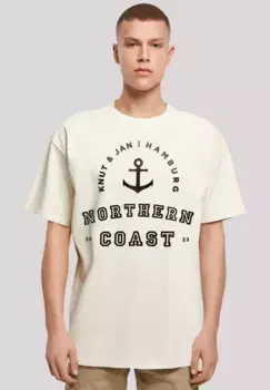 Футболка F4NT4STIC "Northern Coast North Sea Knut & Jan Hamburg", принт, цвет Sand