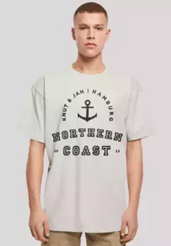 Футболка F4NT4STIC "Northern Coast North Sea Knut & Jan Hamburg", принт, цвет Lightasphalt
