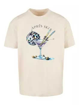 Футболка F4NT4STIC Oversize T-Shirt Aprs Ski Martini Winter Sport, песочный