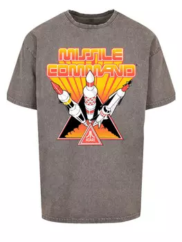 Футболка F4NT4STIC Oversize T-Shirt Arcade Triple Shot Atari Retro Gaming, серый
