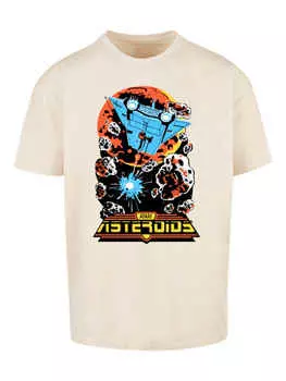 Футболка F4NT4STIC Oversize T-Shirt Asteroids Vintage Atari Retro Gaming, песочный
