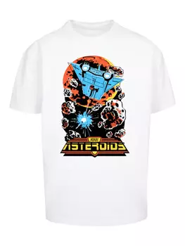 Футболка F4NT4STIC Oversize T-Shirt Asteroids Vintage Atari Retro Gaming, белый