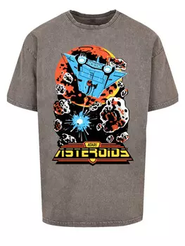 Футболка F4NT4STIC Oversize T-Shirt Asteroids Vintage Atari Retro Gaming, серый