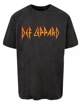 Футболка F4NT4STIC Oversize T-Shirt Def Leppard Shatter Logo, черный