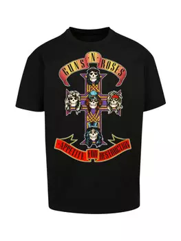 Футболка F4NT4STIC Oversize T-Shirt Guns 'n' Roses Appetite For Destruction, черный