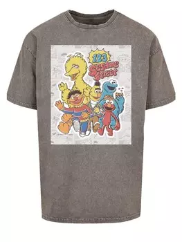 Футболка F4NT4STIC Oversize T-Shirt Sesamstrae 123, серый