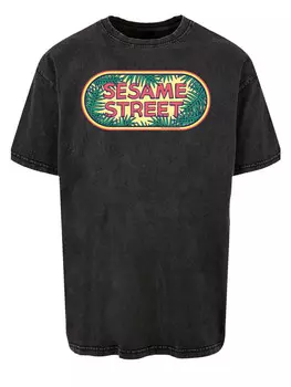 Футболка F4NT4STIC Oversize T-Shirt Sesamstrae Jungle Logo, черный