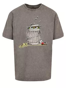 Футболка F4NT4STIC Oversize T-Shirt Sesamstrae Oscar Tresh Box, серый