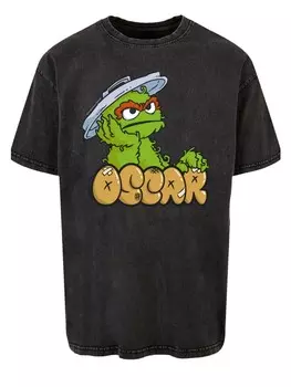 Футболка F4NT4STIC Oversize T-Shirt Sesamstrae Oscar Annoyed, черный