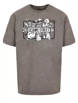Футболка F4NT4STIC Oversize T-Shirt Sesamstrae Sesame Team, серый