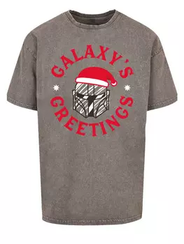 Футболка F4NT4STIC Oversize T-Shirt Star Wars Mando Galaxys Greetings, серый