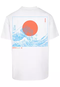 Футболка F4NT4STIC Oversized PLUS SIZE Kanagawa Welle, белый