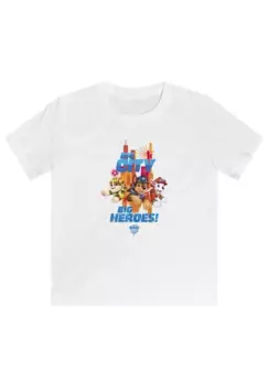 Футболка F4NT4STIC "Paw Patrol Rubble Marshall Chase Big City Heroes", унисекс для детей, товары премиум-класса, для мальчиков, для девочек, с принтом, белый