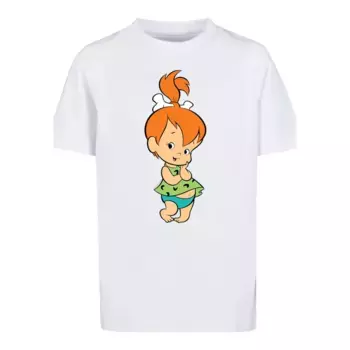 Футболка F4NT4STIC «Pebbles Flintstone», унисекс для детей, товары премиум-класса, для мальчиков, для девочек, с принтом, белый