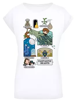 Футболка F4NT4STIC Phantastische Tierwesen Chibi Newt, белый