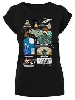 Футболка F4NT4STIC Phantastische Tierwesen Chibi Newt, черный
