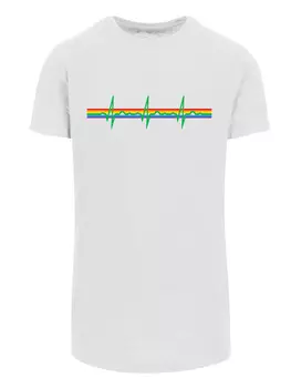 Футболка F4NT4STIC Pink Floyd Prism Heartbeat Rainbow, белый