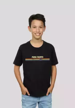 Футболка F4NT4STIC "Pink Floyd Prism Retro Stripes.", принт, черный