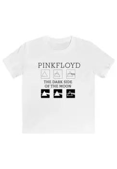 Футболка F4NT4STIC "Pink Floyd Pyramids Rock Metal Music", принт, белый