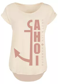 Футболка F4NT4STIC PLUS SIZE Ahoi Anker, белый