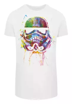 Футболка F4NT4STIC "PLUS SIZE Stormtrooper Paint Splats", принт, белый