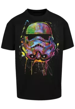 Футболка F4NT4STIC "PLUS SIZE Stormtrooper Paint Splats", принт, черный