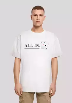 Футболка F4NT4STIC "Poker All In Cards", принт, белый